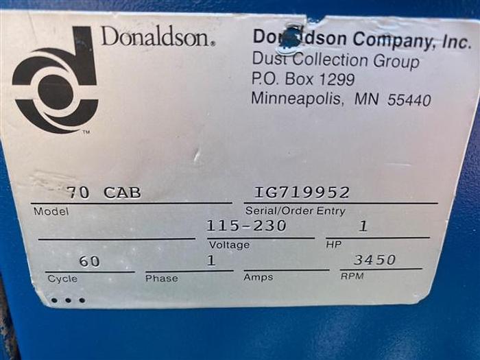 Used Donaldson Torit 70 CAB Dust Collector