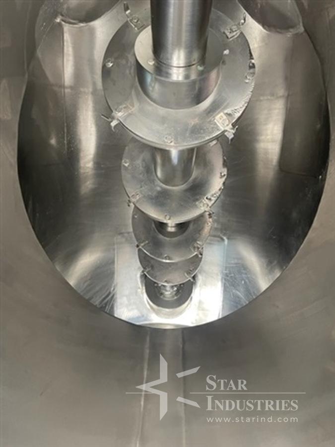 Used 75 c.f. Patterson-Kelley S.S. Twin Shell Blender w/ Liquids-Solids Bar