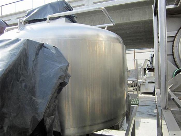 Used Twin 750 gallon jacketed Tanks on Mezzanine