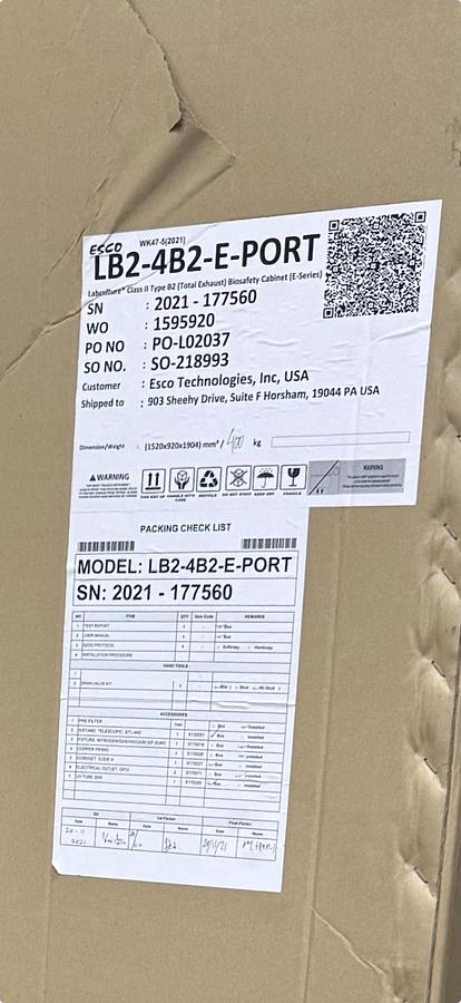 Used Labculture Class II Type B2(Total Exhaust)Biosafety Cabinet(E-series)