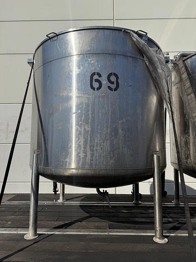 Used Tank, 1,300 Gallon, 316 Stainless Steel, Dish Bottom, JV Northwest