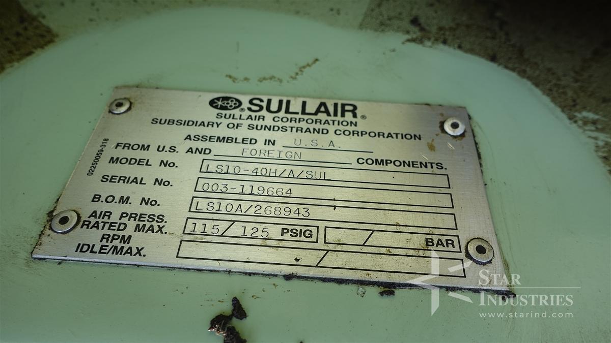 Used Sullair 40 HP Compressor