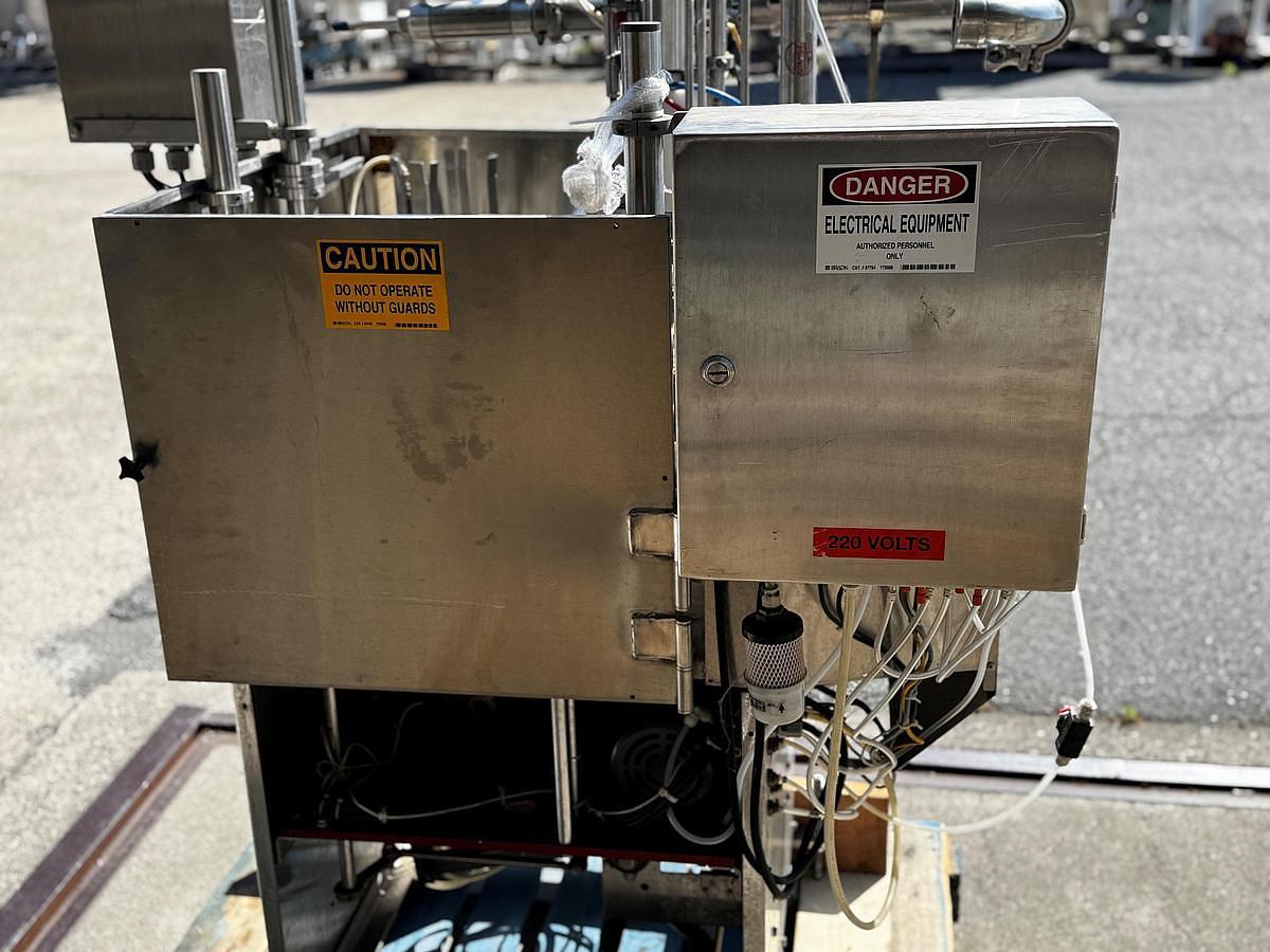 Used Filler, Cup, Rotary, Single Lane, T.D. Sawvel, Model O111R-PF, Stainless Steel