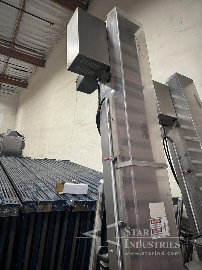 Used Pharma Pack Cleated Cap Elevator