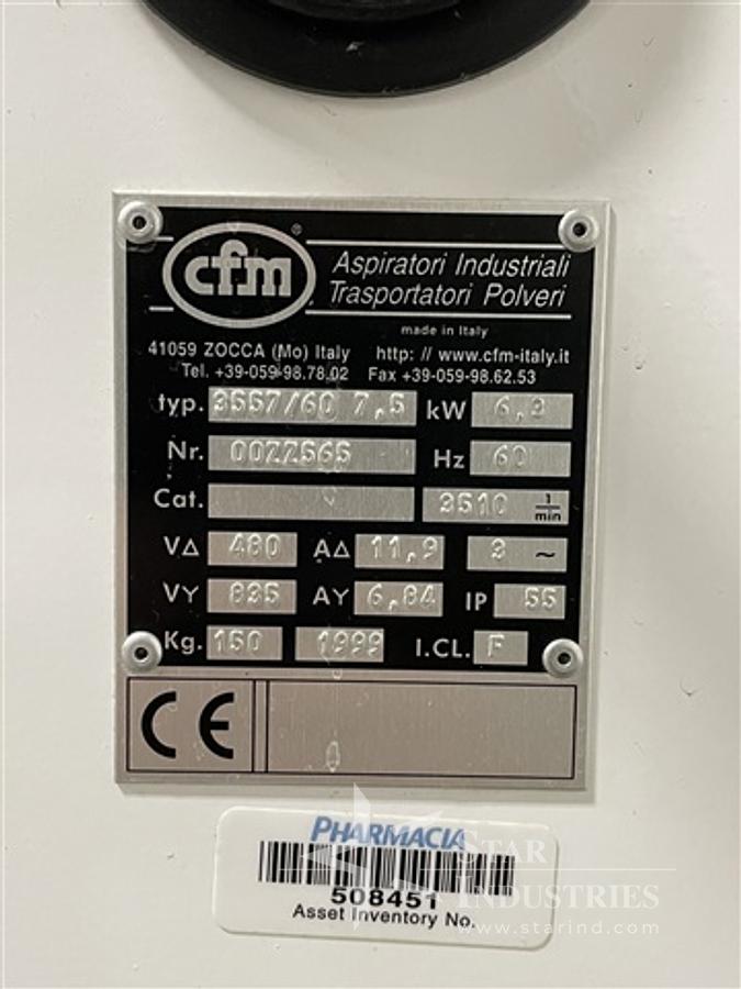 Used CFM Portable Industrial Vacuum, Model 3557/60 7.5