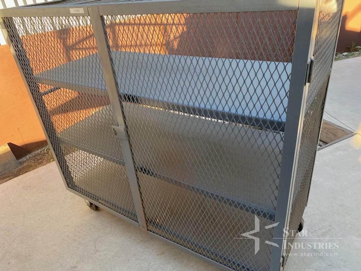 Used Enclosed Locking Cart Shelf