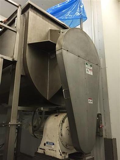 Used 300 Cu Ft Aaron Process Ribbon Blender, S/S, 60 Hp