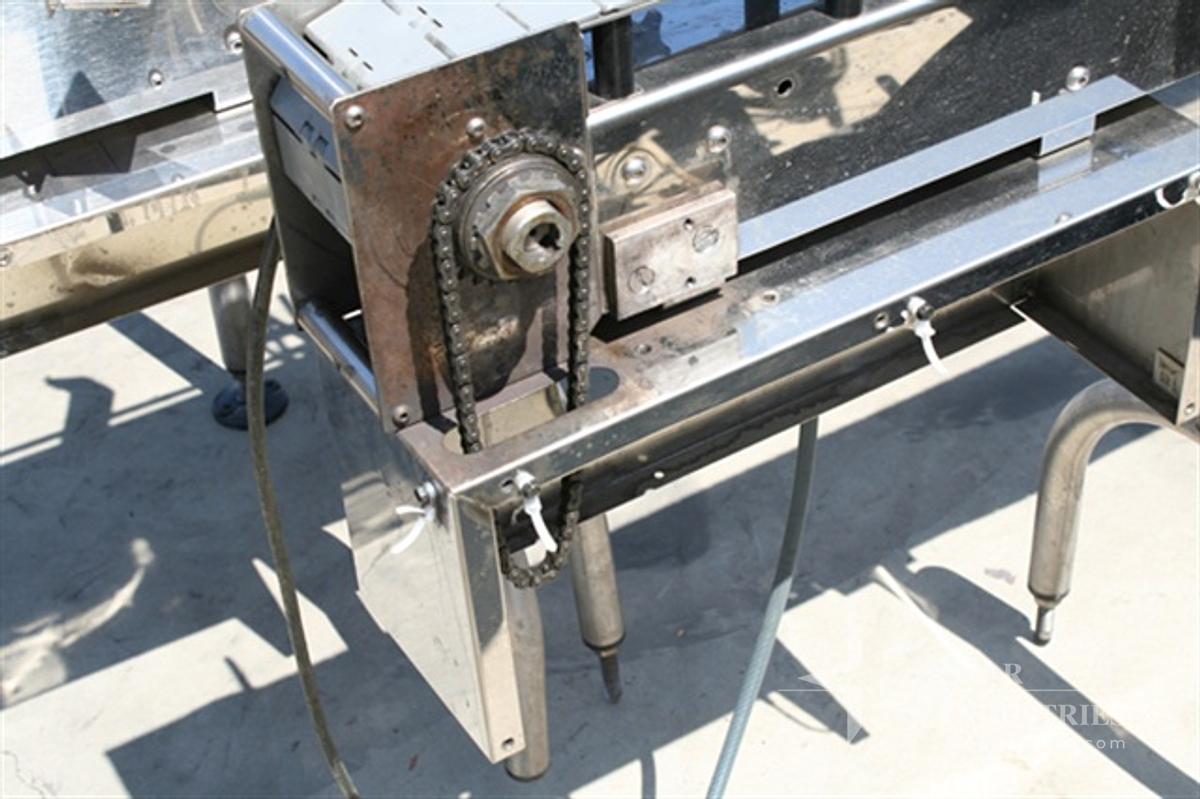 Used Conveyor, 4" x 12', stainless steel, plastic belt