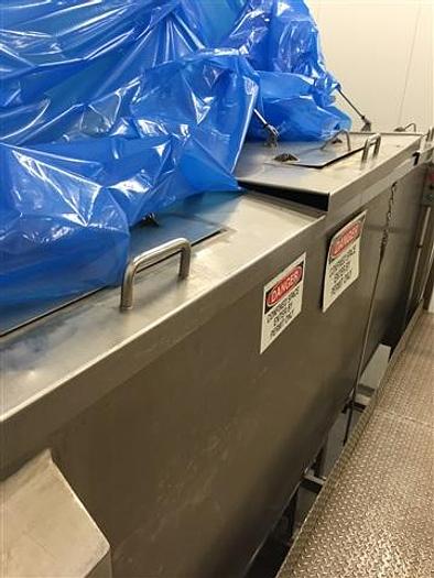 Used 300 Cu Ft Aaron Process Ribbon Blender, S/S, 60 Hp