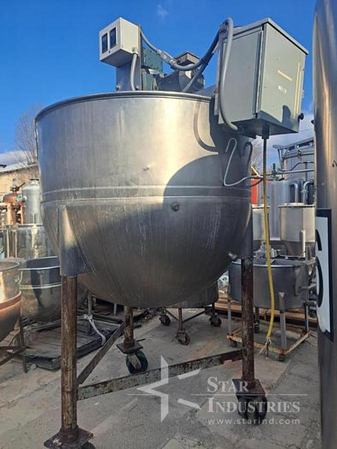 Used Kettle, 500-Gallon, Stainless Steel, Double Motion, Agitated, Lee 