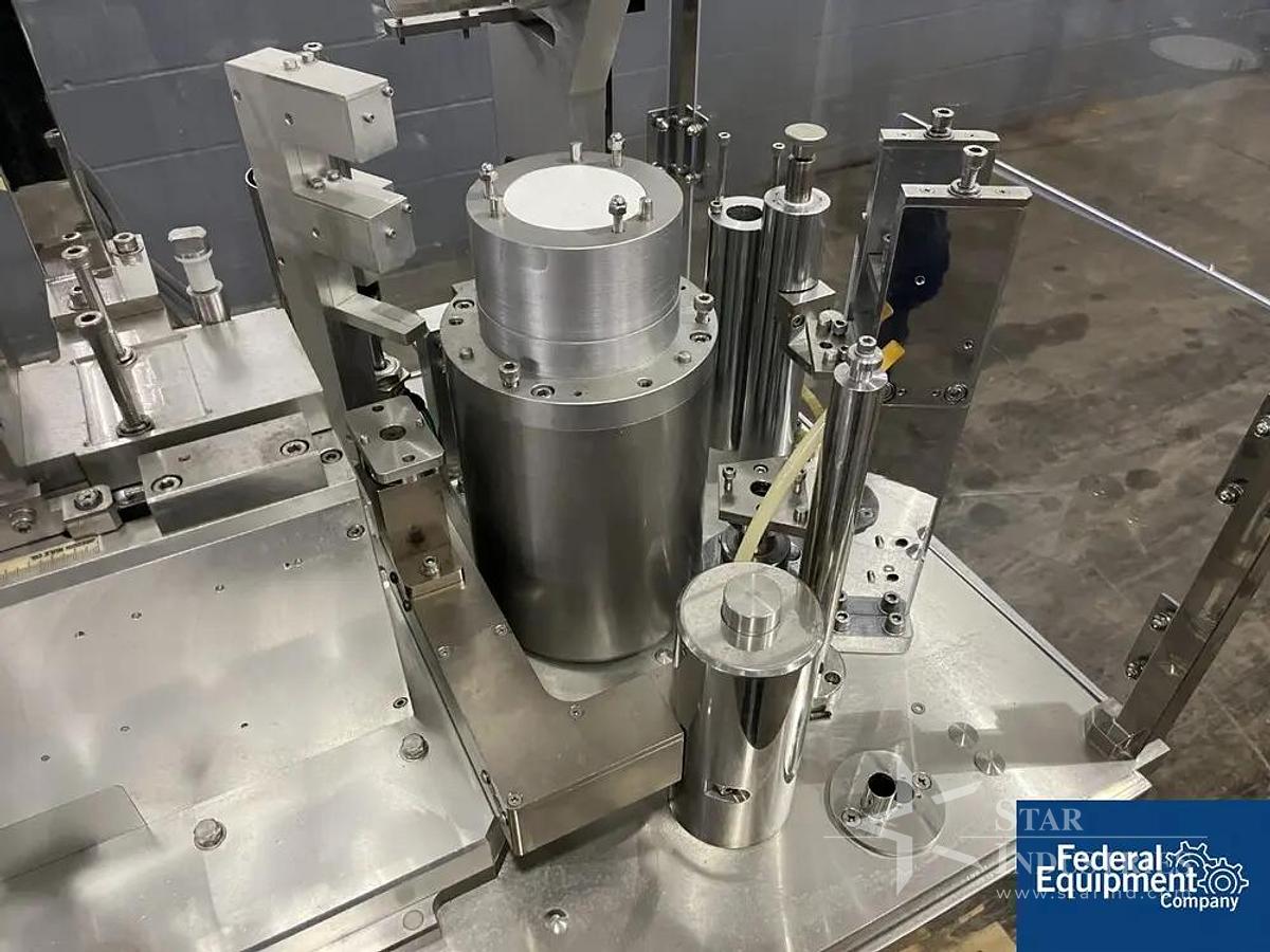 Used Tote System bin blender, stainless steel construction, includes (2) 8 cu ft stainless steel bins