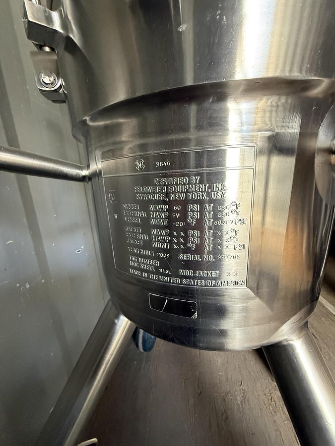 Used 25 liter 316L Feldmeier Tank