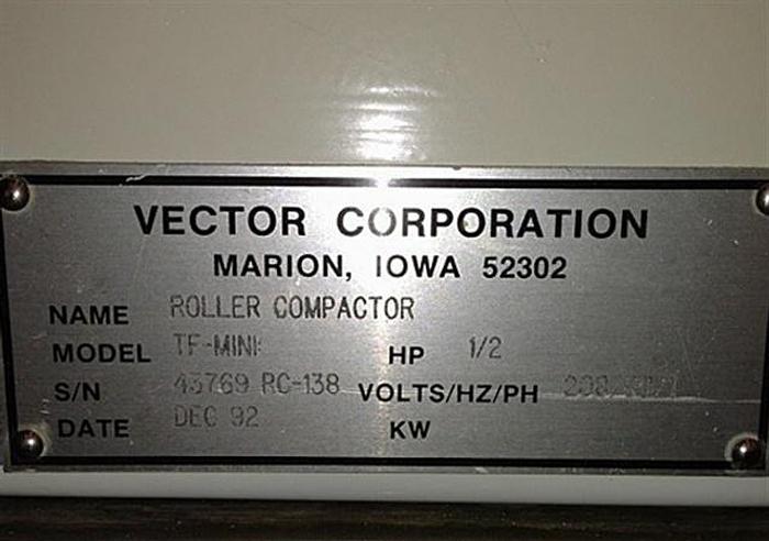 Used Vector Freund TF-Mini Roller Compctor