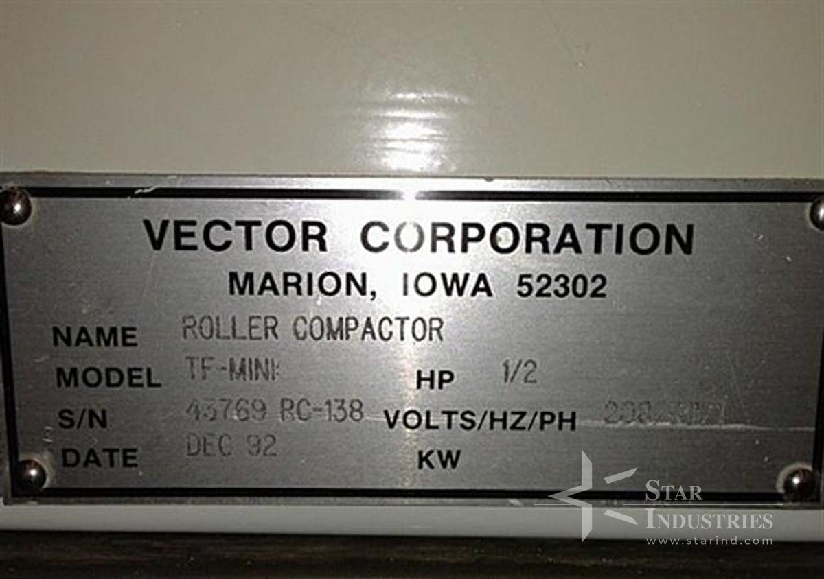 Used Vector Freund TF-Mini Roller Compctor