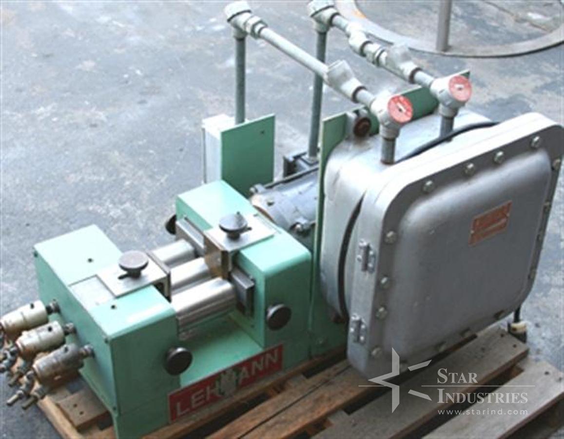 Used Lehman 3-roll Mill, 5" x 2-5/8" D, x-proof