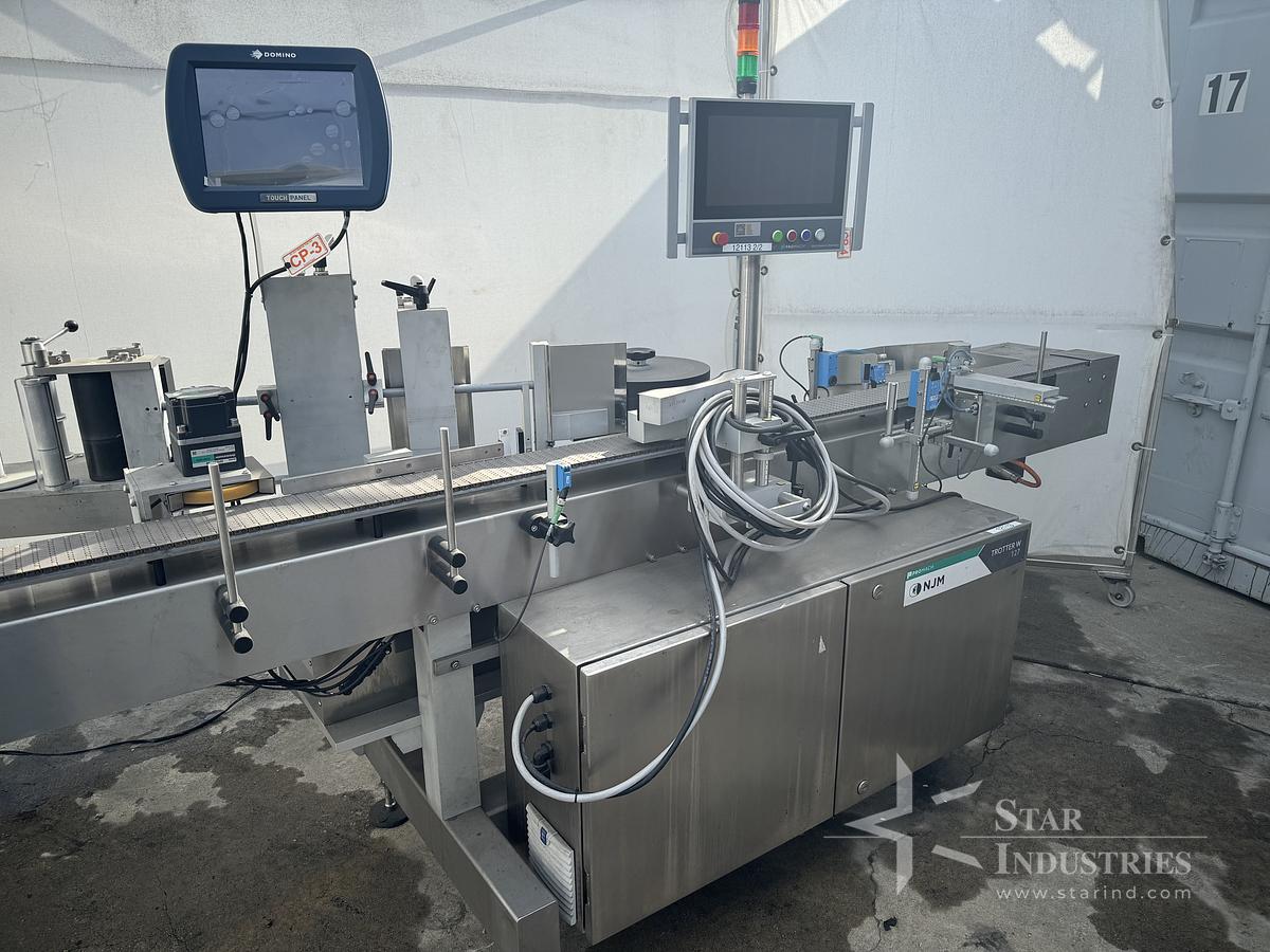 Used NJM Trotter W 127 Labeler w/ 3 Roll Splice