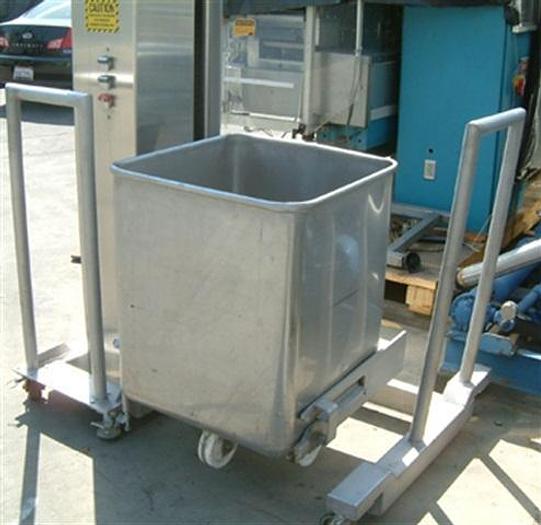 Used Drum Dumper w/ 4 x 10 c.f. s.s. Tanks & 800 lbs capacity