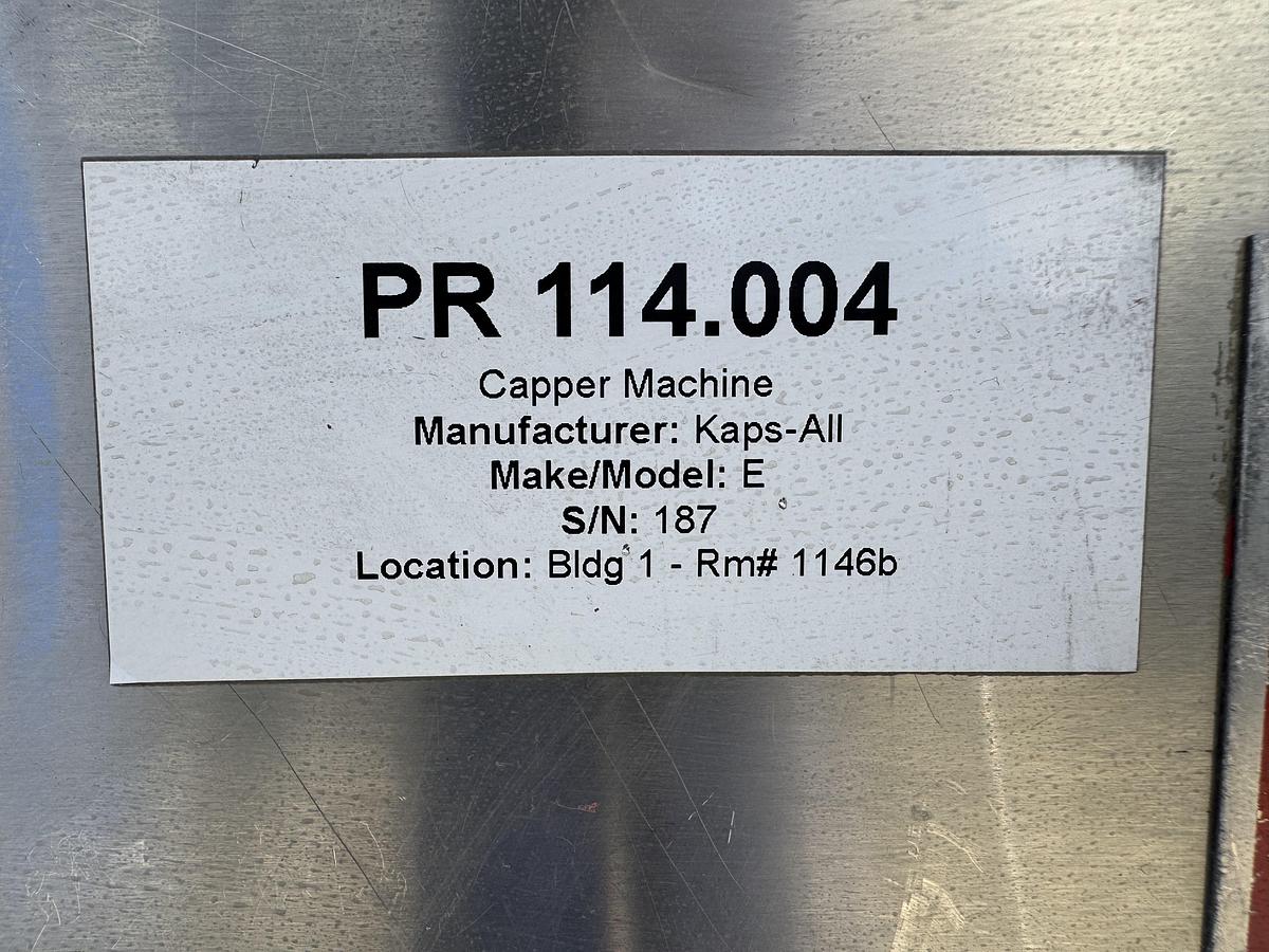 Used KAPS -ALL Capper Model E