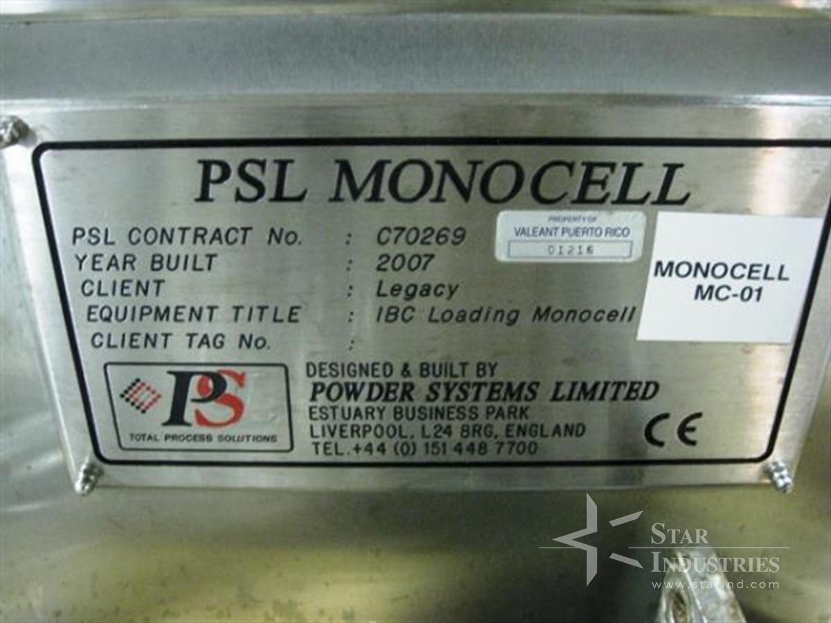 Used POWDER SYSTEMS LIMITED ISOLATOR, S/S