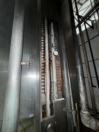 Used Stainless Steel 6,000 Gallon Jacketed & Double Motion Agitated Tank with scraper agitation and center agitation with turbine blade paddles