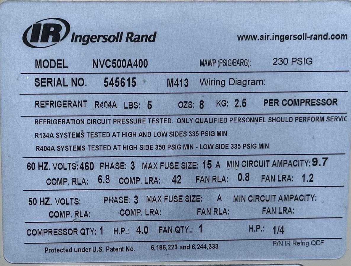 Used Ingersoll-Rand 127 cfm Air Compressor, Model SSR-EP30SE, 5 available