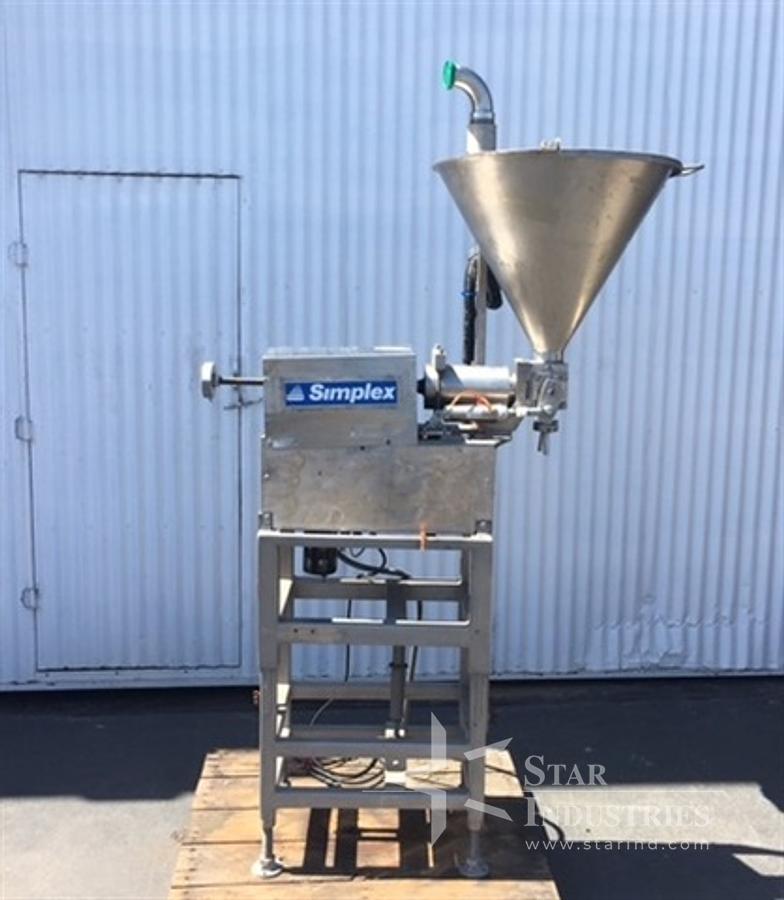 Used Simplex single-piston Filler, 4" x 9" Piston