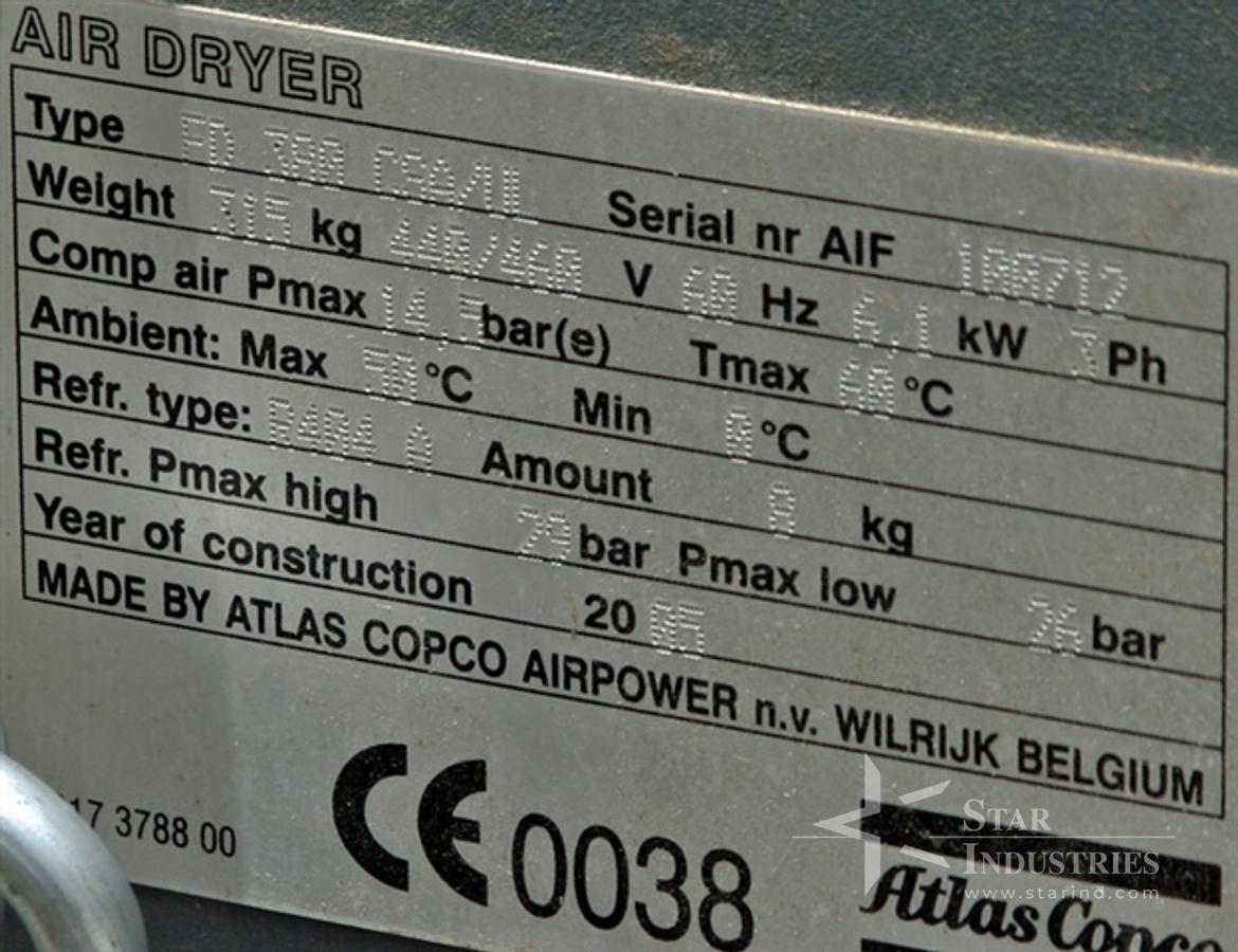 Used Atlas Copco 210 psi 8 hp Air Dryer