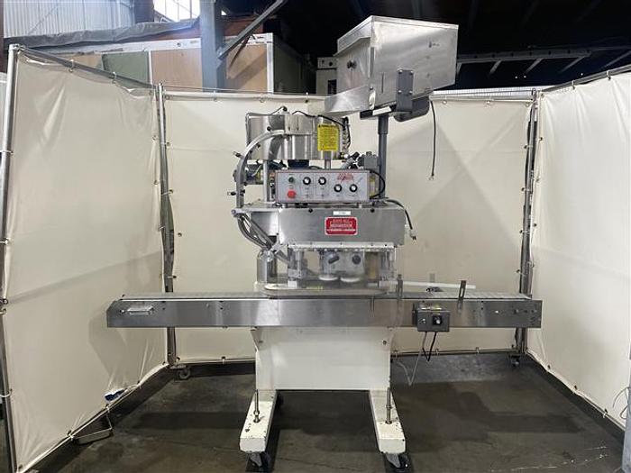 Used Kaps-All Model E Capper w/ Feeder