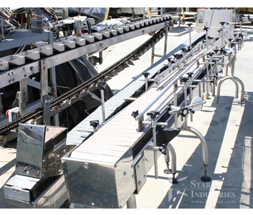 Used Conveyor, 4" x 12', stainless steel, plastic belt