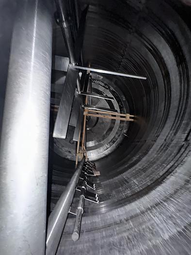 Used Stainless Steel 6,000 Gallon Jacketed & Double Motion Agitated Tank with scraper agitation and center agitation with turbine blade paddles