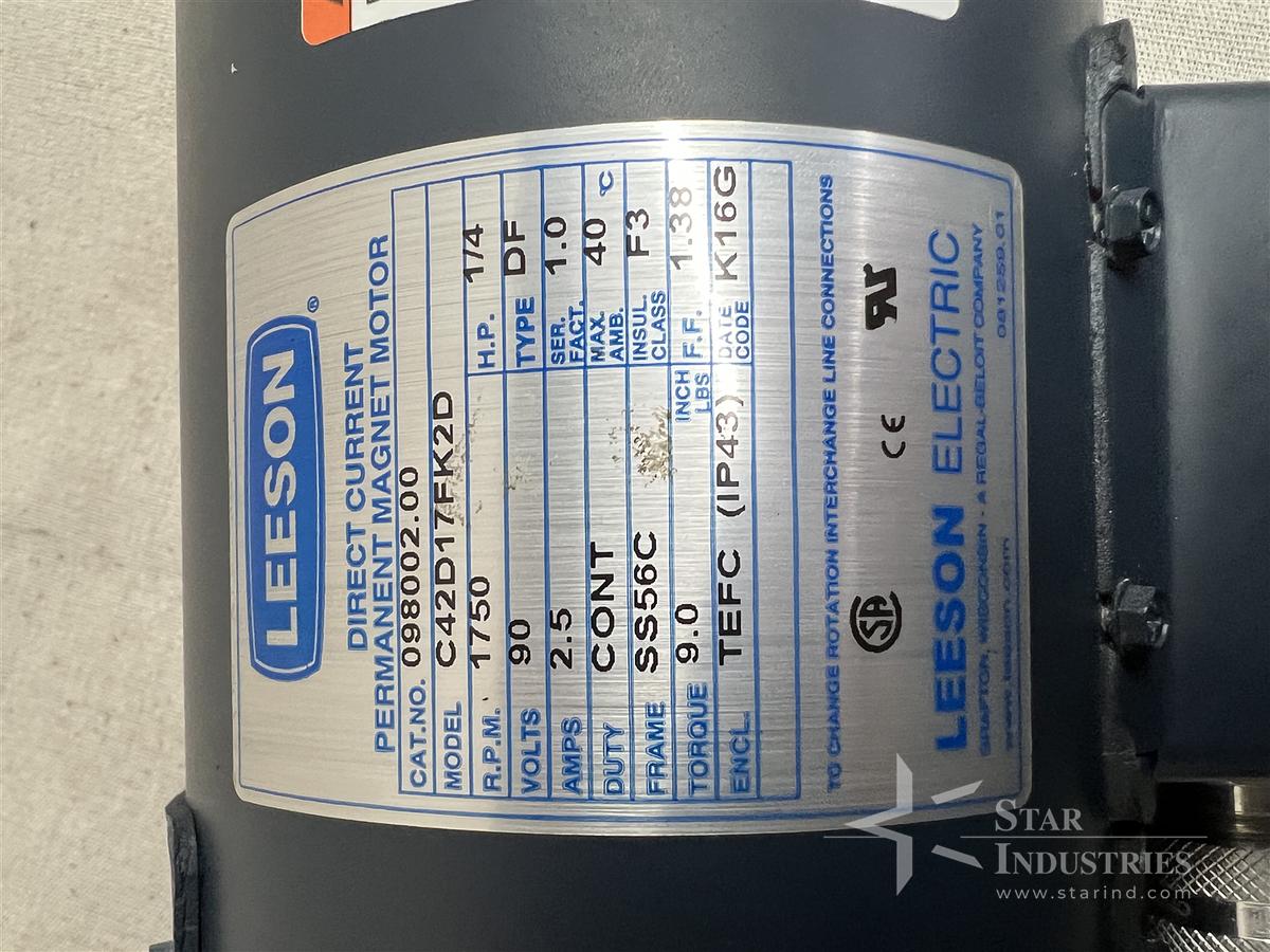 Used Leeson Direct Current Permanent Magnet Motor with Speed Control