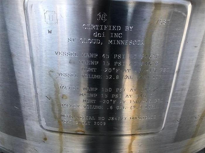 Used 1000 gallon DCI Jacketed 316ss Kettle
