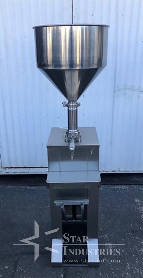 Used Manual Single Piston Filler, S.S., foot operated