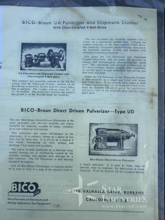 Used Bico Pulverizer