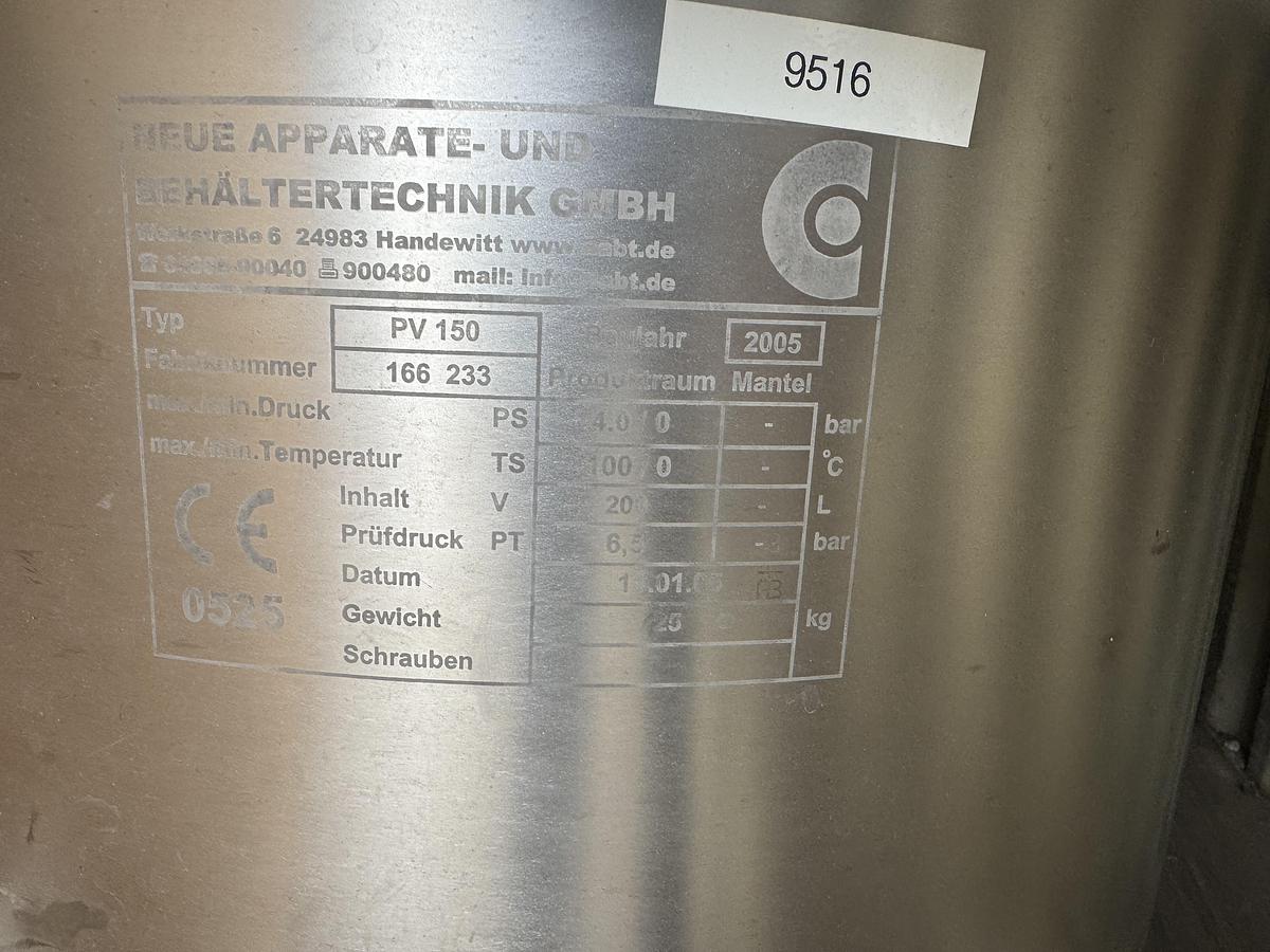 Used Neue PV150 S.S. Pressure Tank