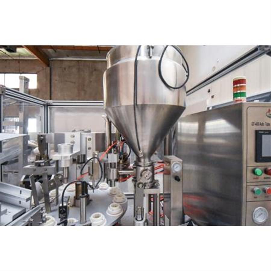 Used GF-400 Tube Filler/Sealer, rated 30-70 per minute