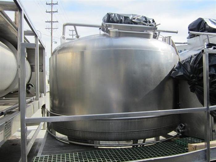 Used Twin 750 gallon jacketed Tanks on Mezzanine