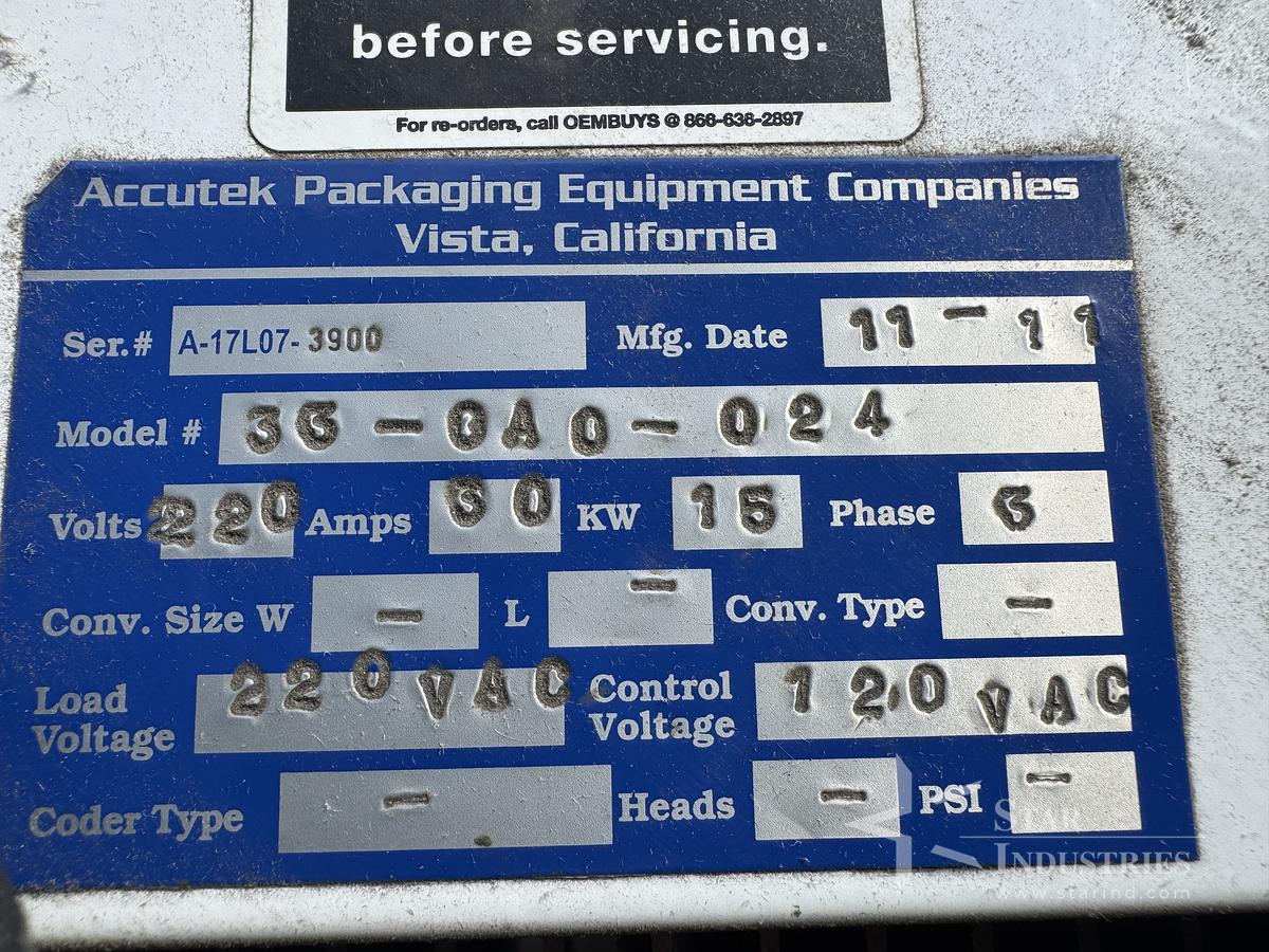 Used Accutek Heat Tunnel Phase Fire