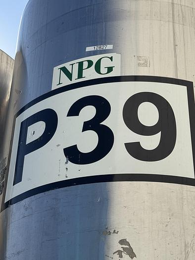 Used Tank, 450 Gallon, 316 Stainless Steel, Dome Top, Cone Bottom