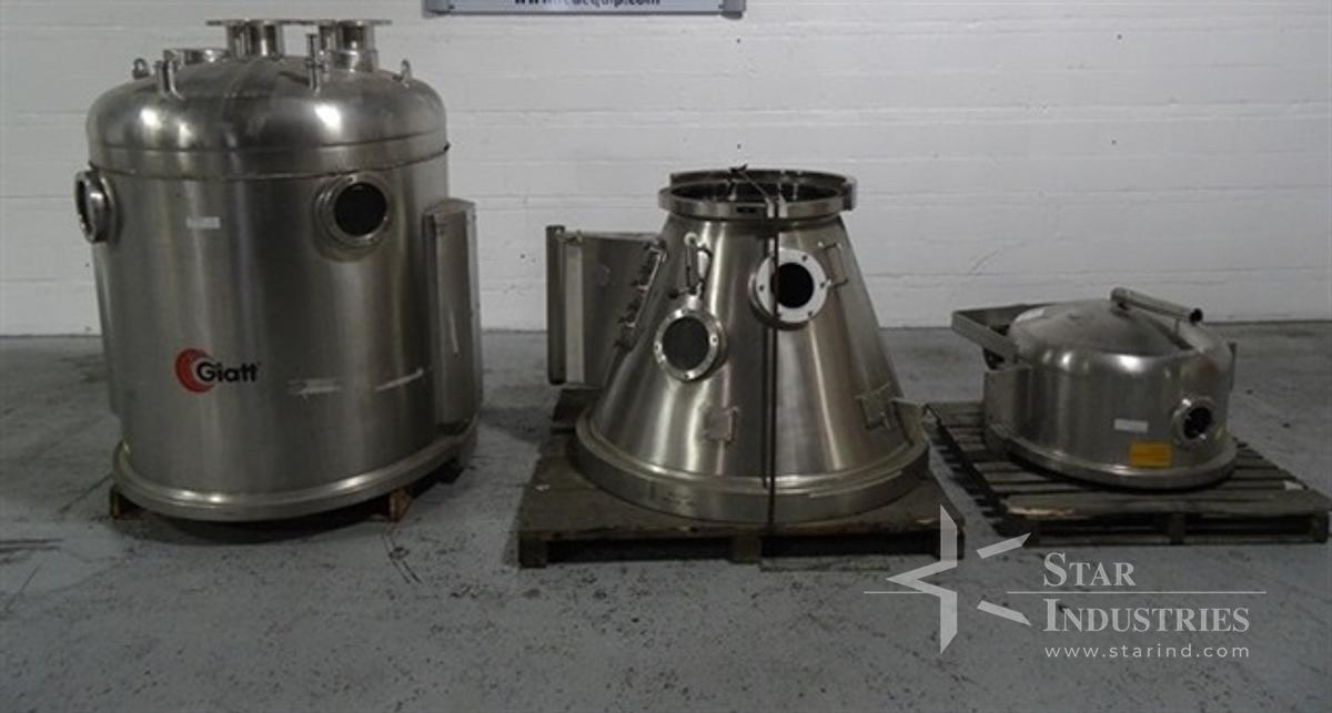 Used Parts for Glatt GPCG-30 Fluid Bed Dryer, serial 7090
