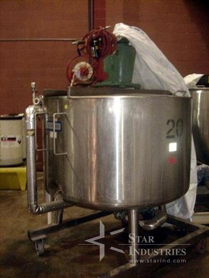 Used 250 gallon Precision Jacketed Tank w/ Air Lightnin
