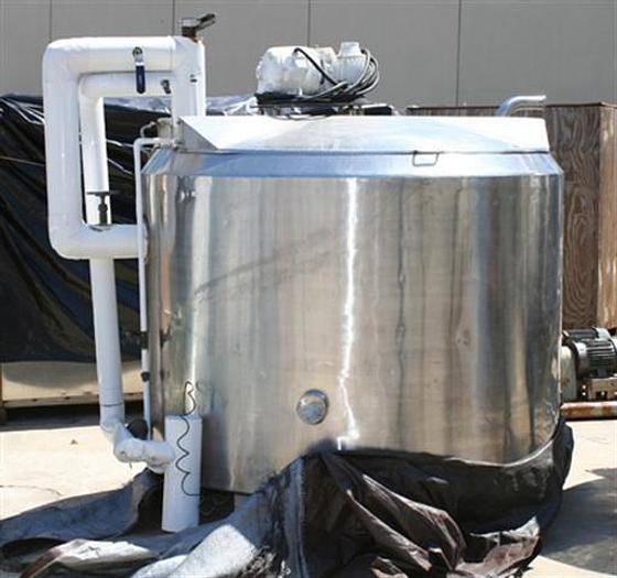 Used 600 gallon Cherry Burrell swept, jacketed Tank