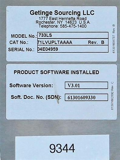 Used Getinge 733 LS Steam Sterilizer/Autoclave