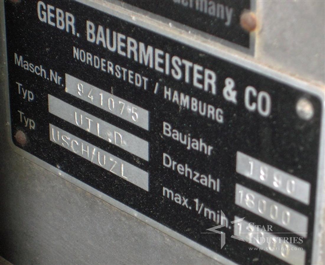 Used Gebr. Bauermeister Mill w/AccuRate Feeder