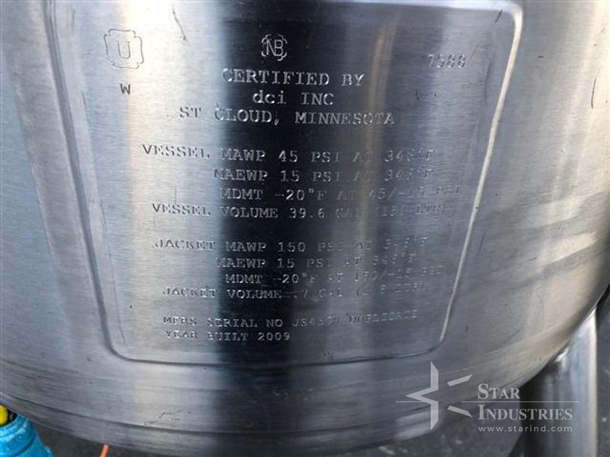 Used 30 gallon Precision Stainless Reactor