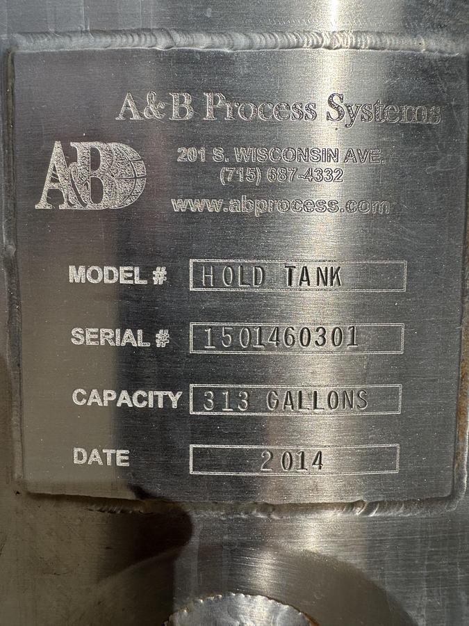 Used Tank, 313 gallons SS Tank