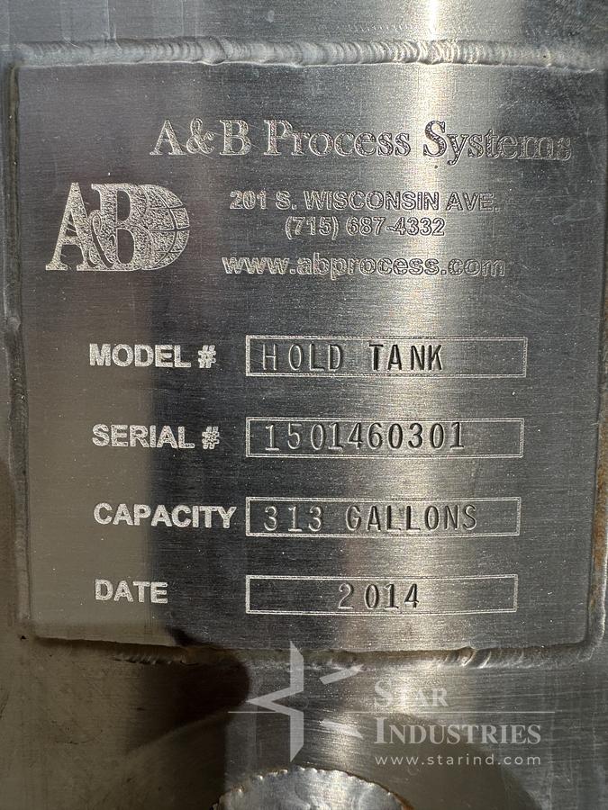Used Tank, 313 gallons SS Tank