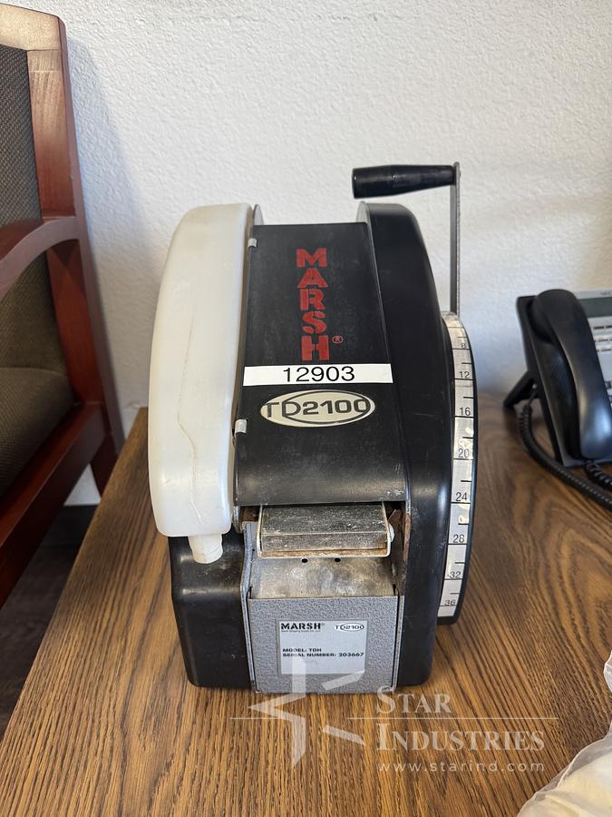Used Marsh TD2100 Paper Tape Dispenser