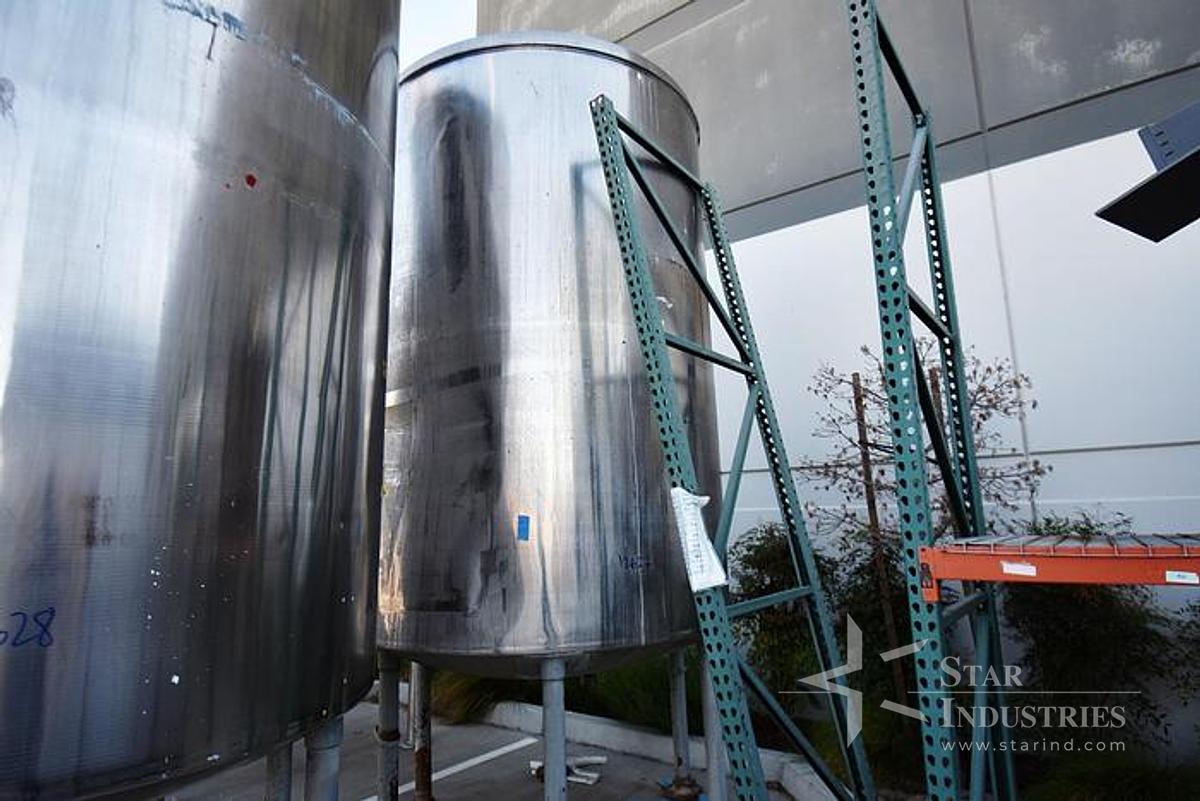 Used Tank, 2,000 Gallon, 316 Stainless Steel, 6' x 9'