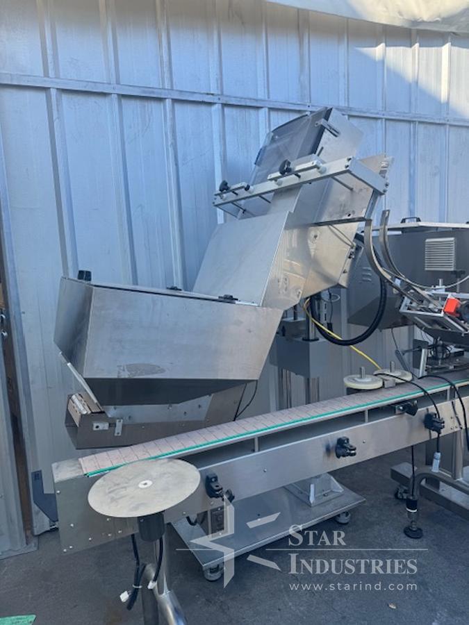 Used CVC 8-spindle Capper w/ Elevator & Conveyor